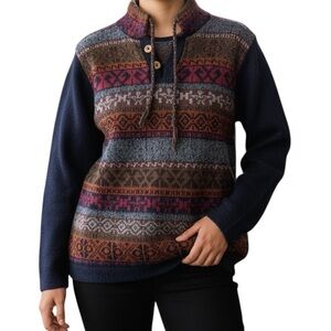 Hand Made Baby Alpaca Bohemian Sweater Sz Small  Made In Peru By Inka Tradition